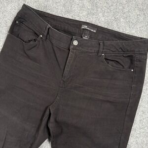 Miss Poured in Blue Pants‎ Size 14 Black Denim Jeans Casual Stretch Women's